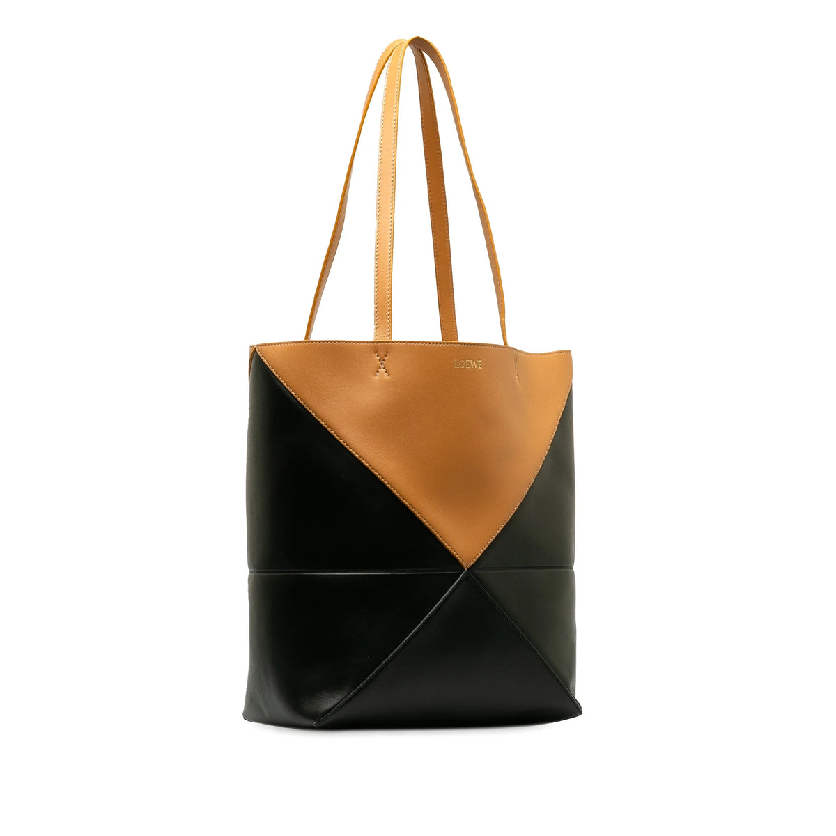 Pre-Owned Calf Leather Black Tote Bag Z6619