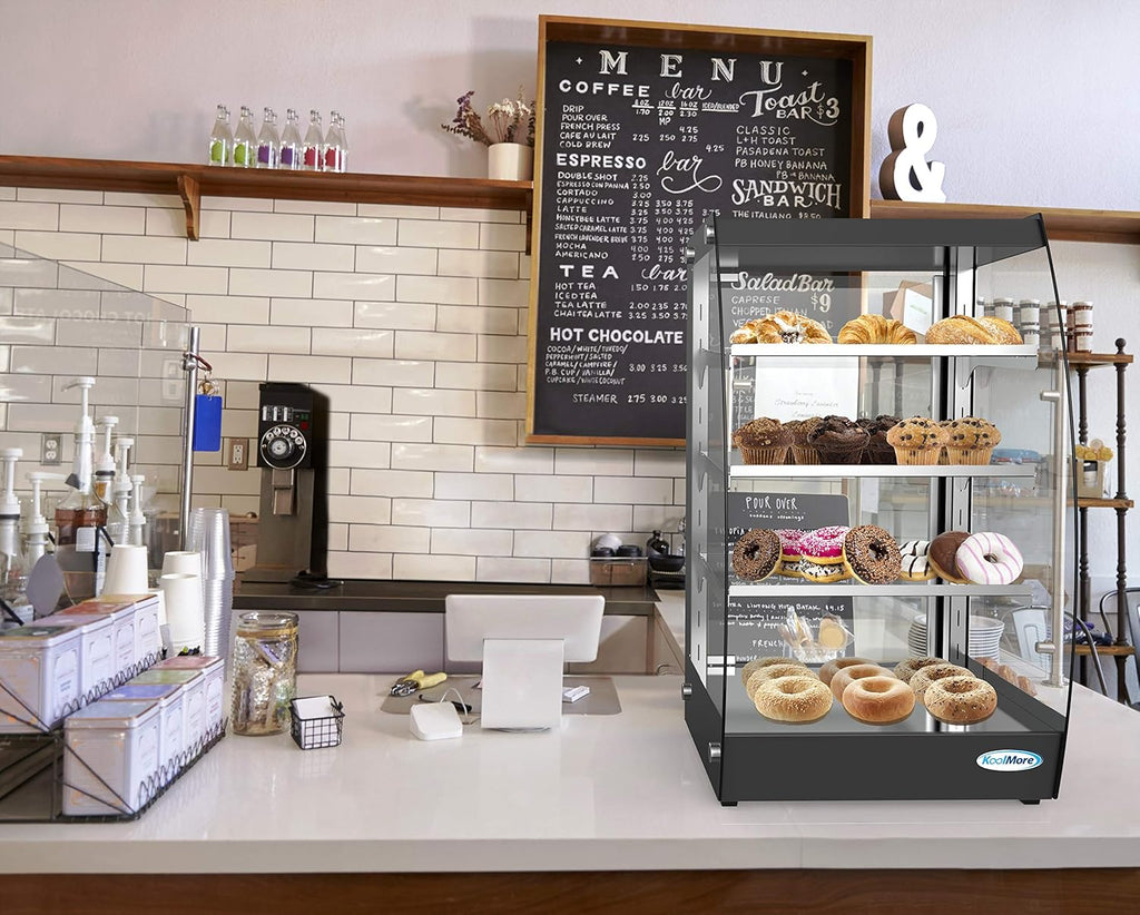 Commercial Glass Bakery Display Case 4 Tier with LED Lighting X6344