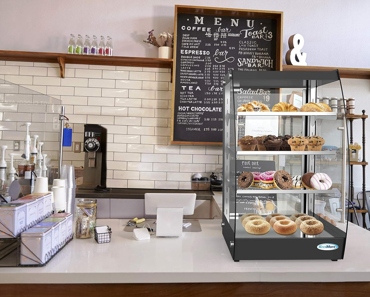 Commercial Glass Bakery Display Case 4 Tier with LED Lighting X6344