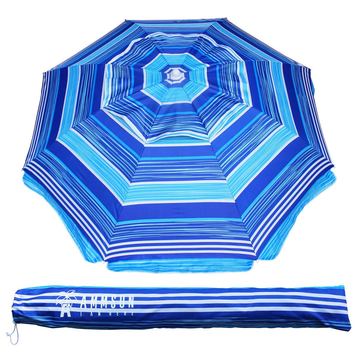 6.5 ft Outdoor Patio Beach Umbrella with Tilt and Carry Bag UPF 50+ T5351