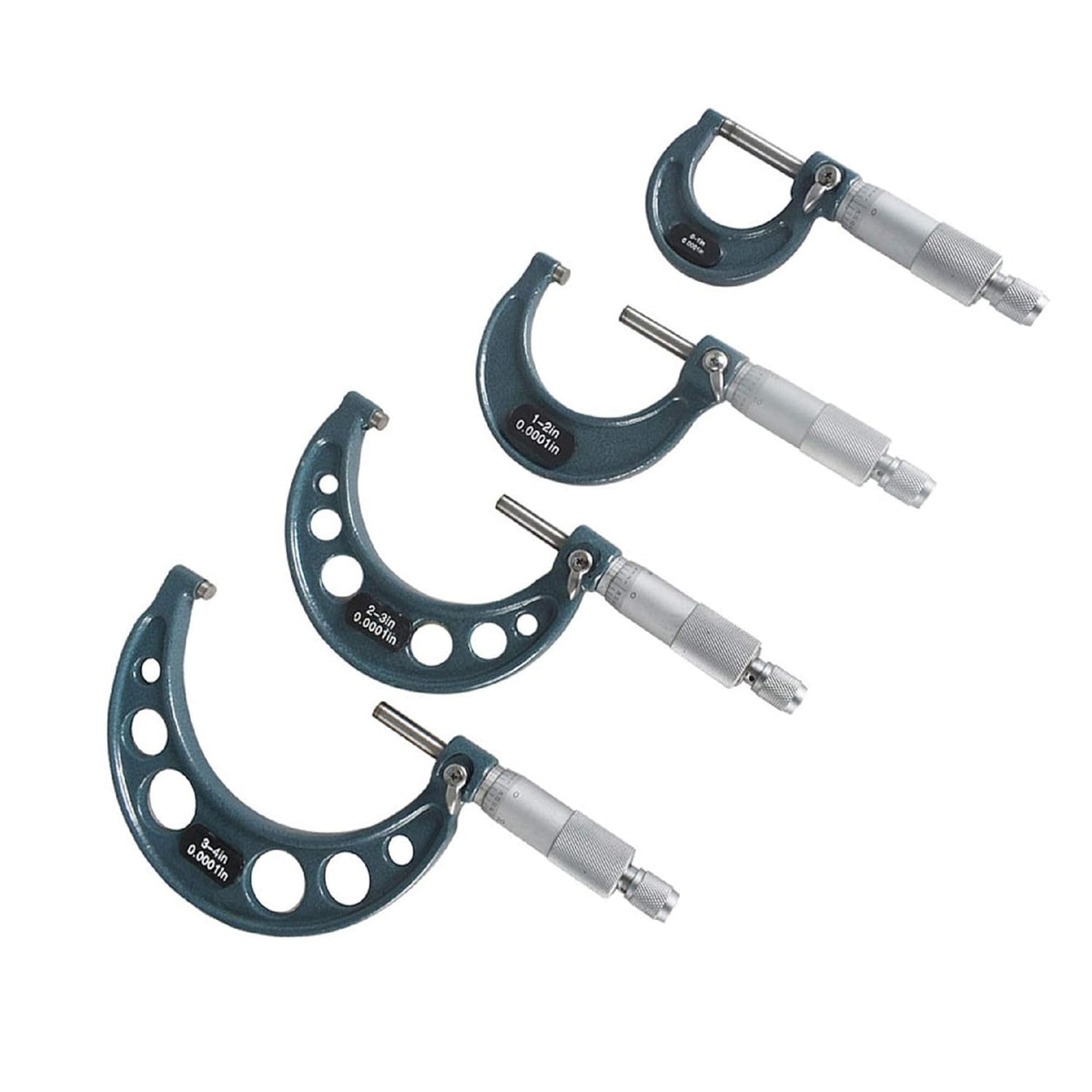 4Pcs 0-4 Inch Precision Micrometer Set C72530