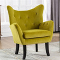 Velvet Accent Chair Armchair with Wooden Legs J291