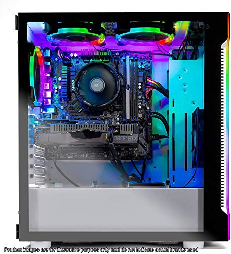 White Gaming Computer PC Desktop with Ryzen 5 3600, GTX 1650 Super 4G, 500GB SSD, 16GB DDR4 I884599