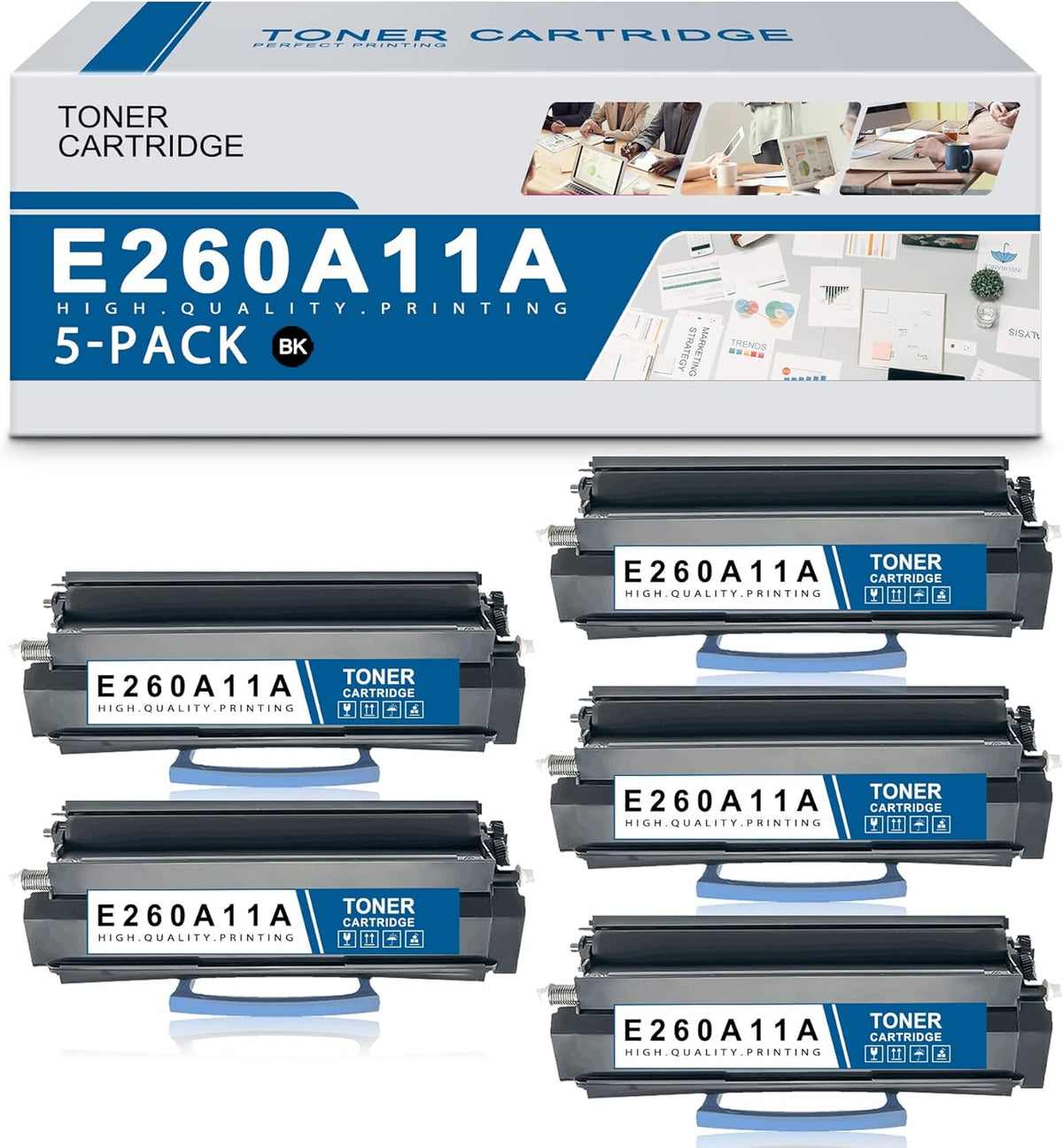 Compatible Remanufactured Toner Cartridge Replacement 5 Black L30447