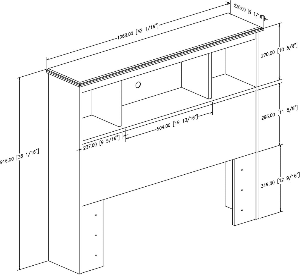 Country Pine Bookcase Headboard A926051
