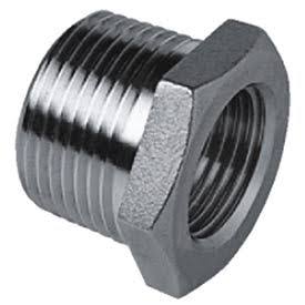 304 Cast Pipe Fitting Hex Bushing 1 x 3/8 NPT Male x Female Pkg Qty 50 S132