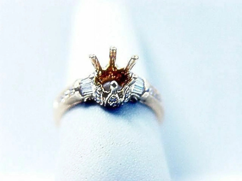 20 ROUND BRILLIANT 10 BAGUETTE GOLD SETTING L244