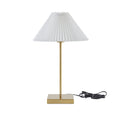 Brass Table Lamp with Pleated Shade F175604