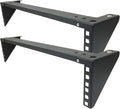 2U Light-Loading Foldable 19 Inches Cold Rolled Steel Vertical Wall Mount Rack Y829053