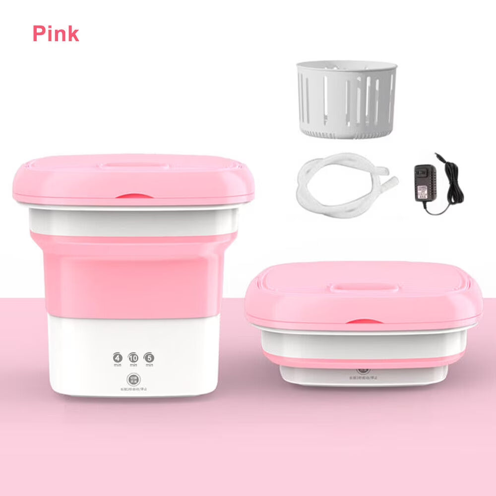 Pink Mini Folding Washing Machine J1452