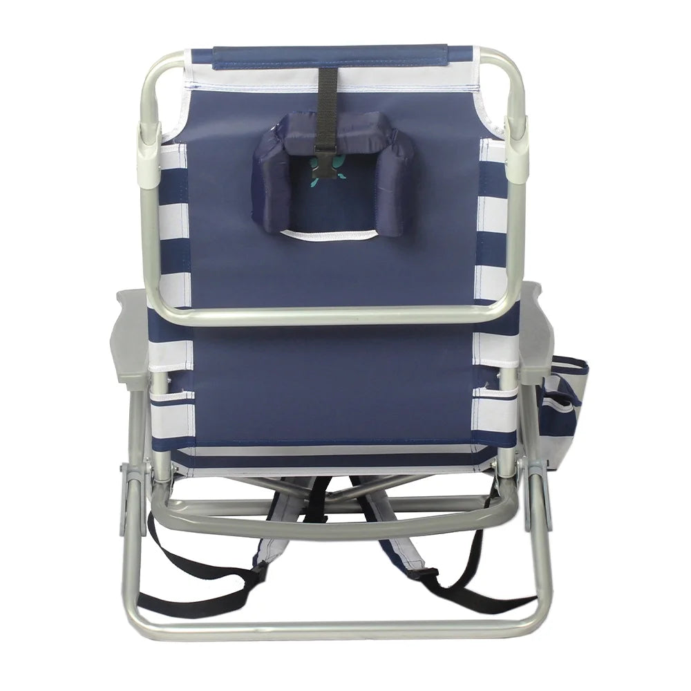 Stripe Outdoor Beach Lounge Recliner Q5763