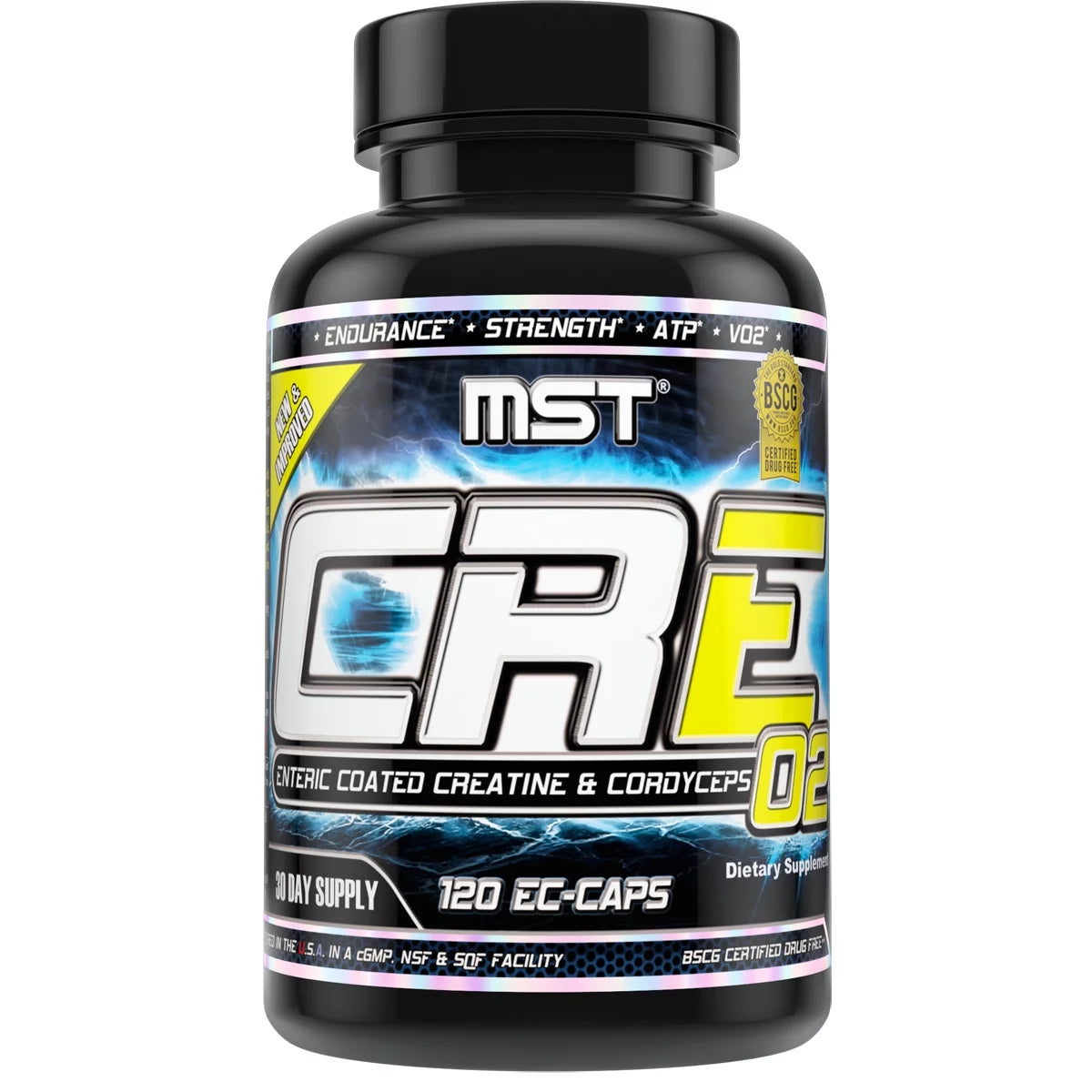 Enteric Coated Creatine Cordyceps Rhodiola Jiaogulan 120 Veggie Caps G2585