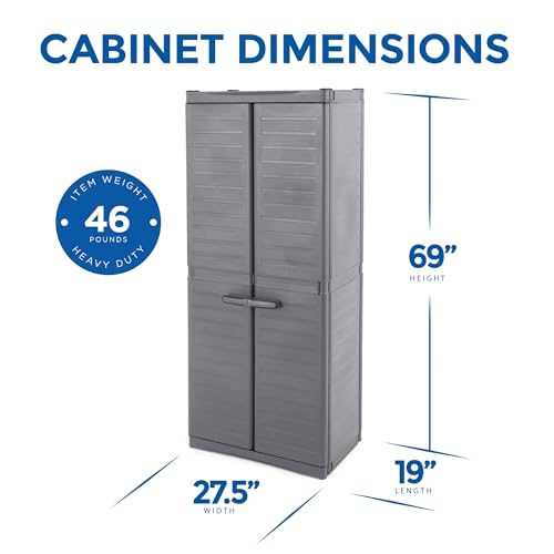Heavy Duty Base Cabinet with 2 Adjustable Metal Shelves C6833