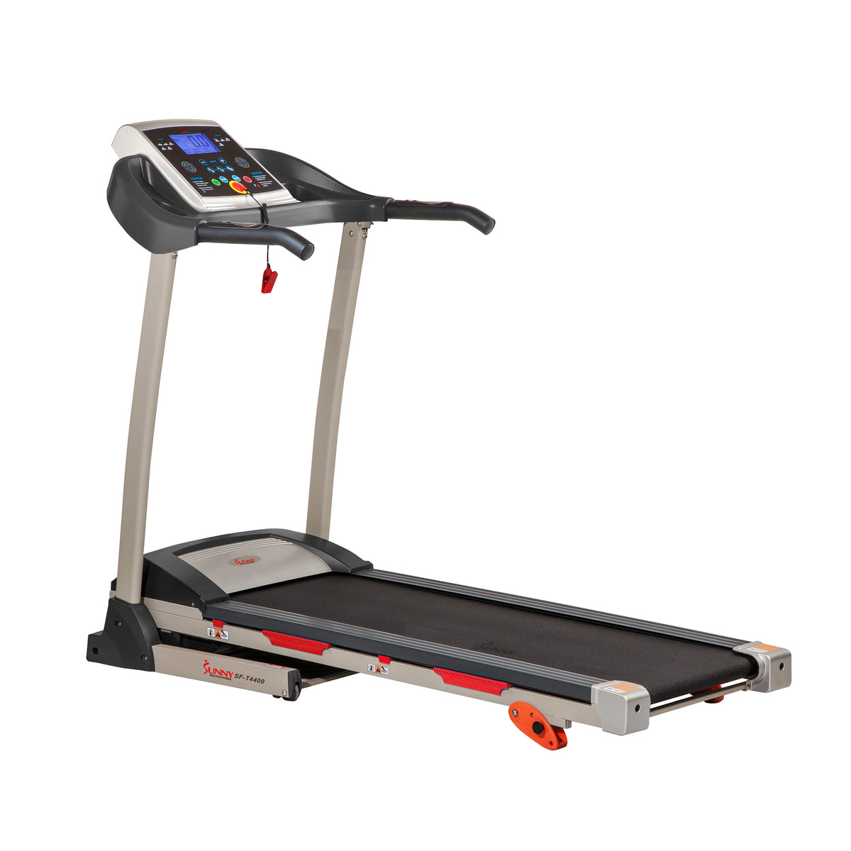 Manual Incline Folding Treadmill with Pulse Sensors LCD Monitor W69063