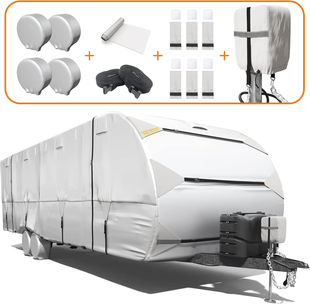 300D Anti-Tear Waterproof Windproof Anti-UV RV Trailer Cover E197501