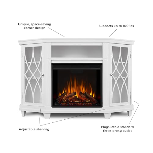 56" Corner Electric Fireplace TV Stand A49005