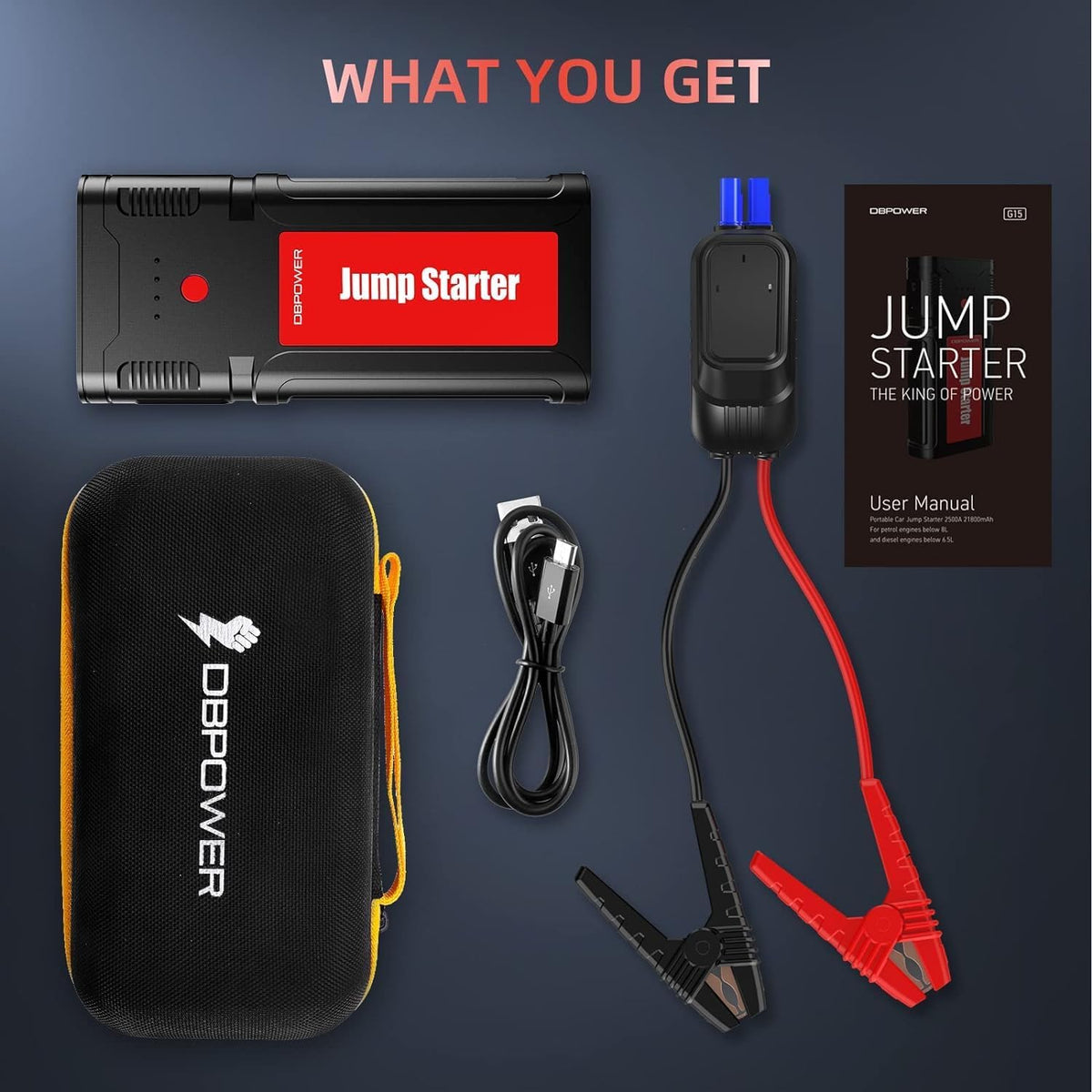2750A Peak 76.96Wh Portable Car Jump Starter 12V Battery Booster Pack C766