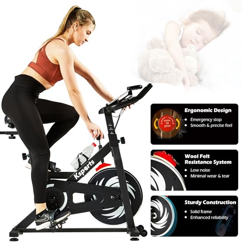 Black Magnetic Resistance Adjustable Stationary Bike with LCD Screen Z32983