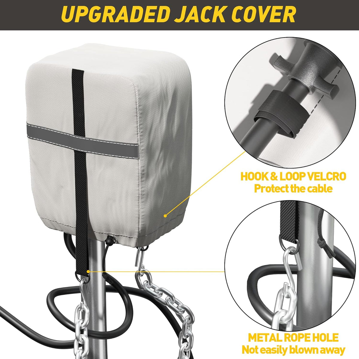 300D Anti-Tear Waterproof Windproof Anti-UV RV Trailer Cover E197501