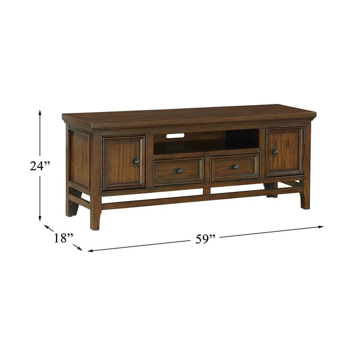 Brown Cherry Wood TV Stand M493927