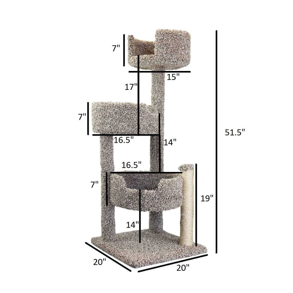 Real Wood Carpeted Cat Tree W78922