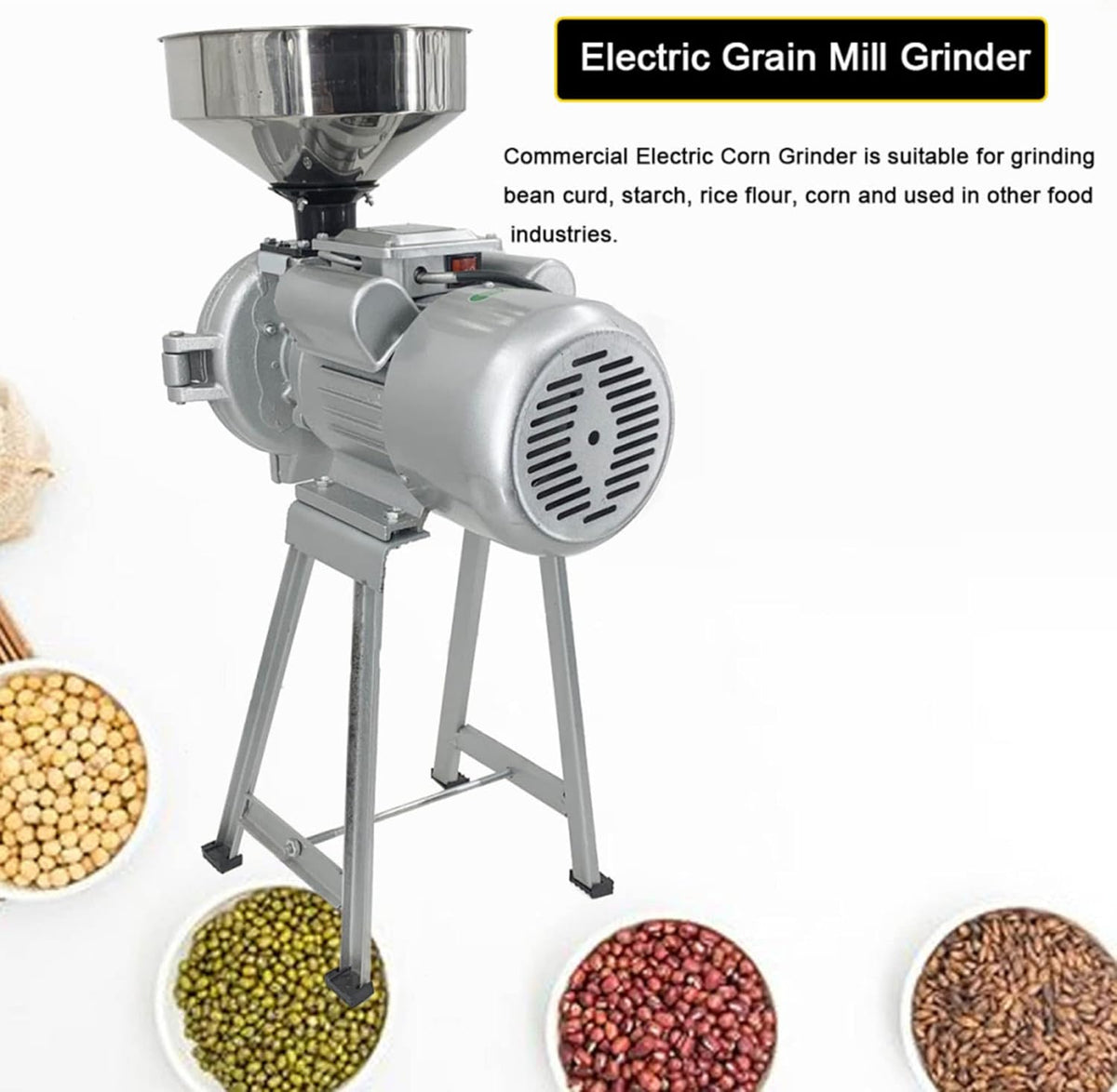 220V Commercial Grain Mill Grinder J173