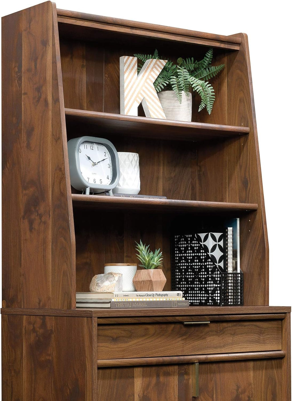 Grand Walnut Library Hutch R32249