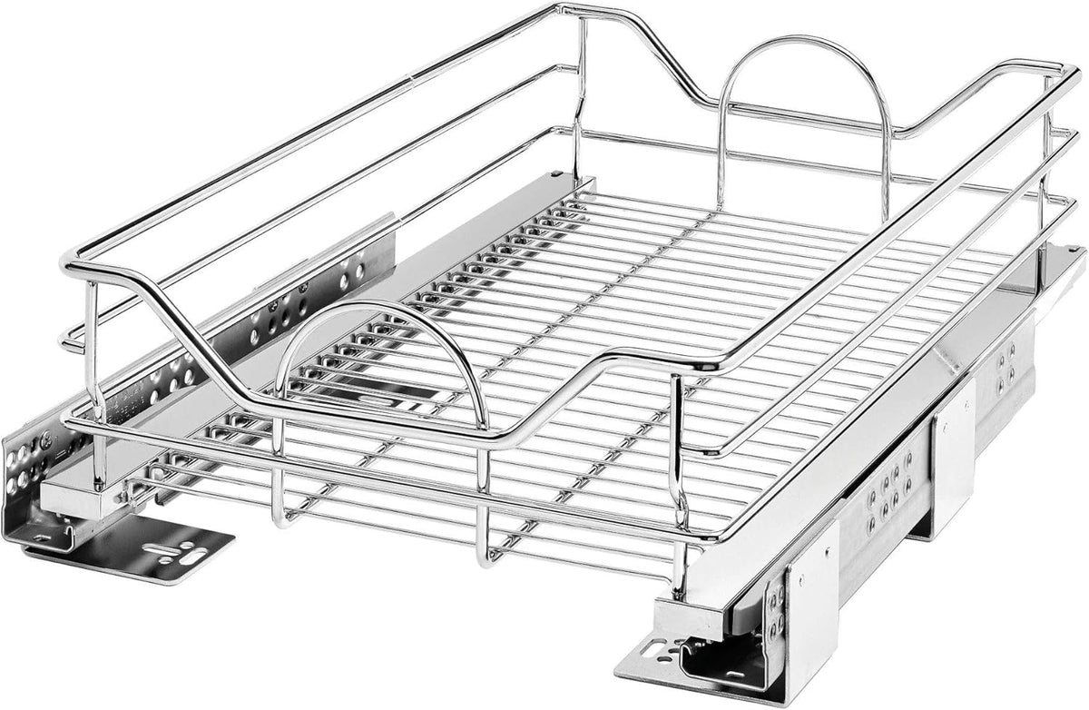 33 x 22 Inch Single Chrome Wire Pull Out Shelf Organizer I2435