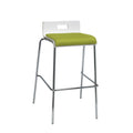 Low Back Barstool Avocado Fabric Seat W914