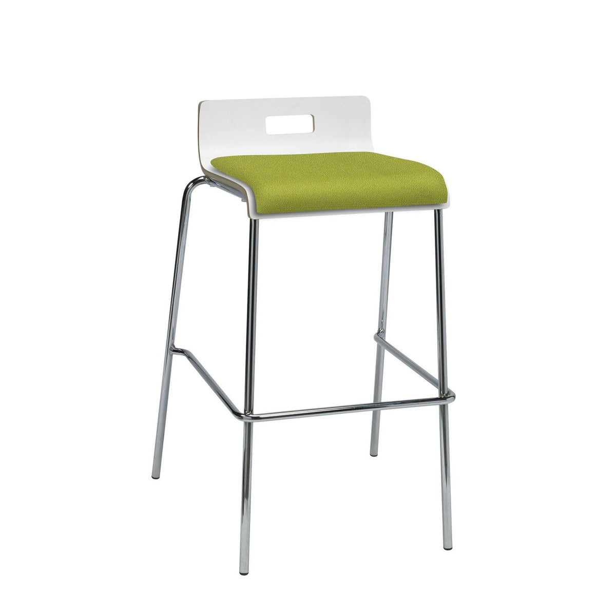 Low Back Barstool Avocado Fabric Seat W914