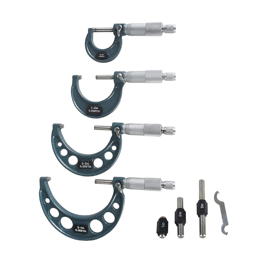 4Pcs 0-4 Inch Precision Micrometer Set C72530