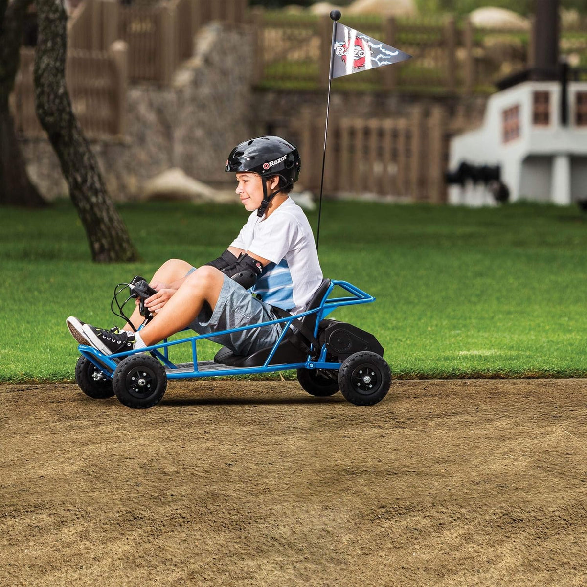 Blue Electric Steel Frame Kart Dune Buggy P3756