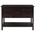Espresso Solid Wood Console Table with 4 Drawers A233327
