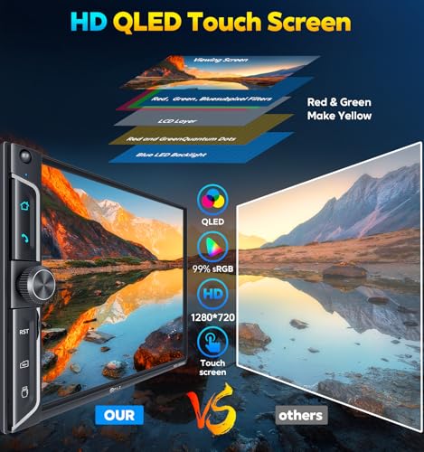 7" Wireless Double Din Car Stereo Touch Screen with Backup Camera W26725