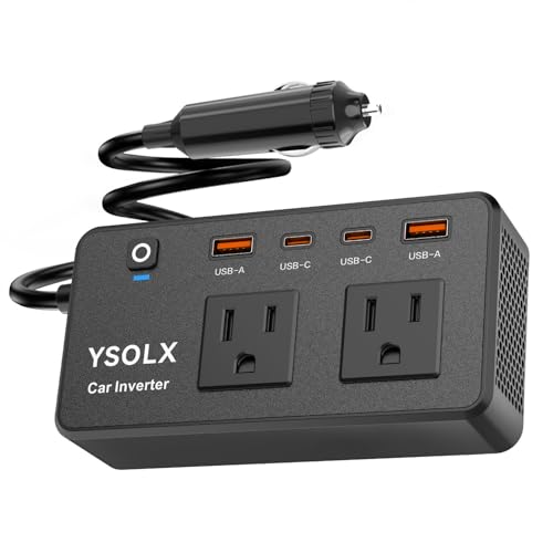 300W DC 12V to 110V AC Car Power Inverter with USB-C & USB-A L6946