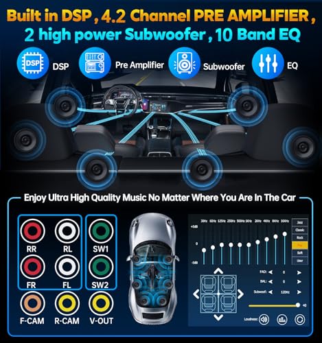 7" Wireless Double Din Car Stereo Touch Screen with Backup Camera W26725