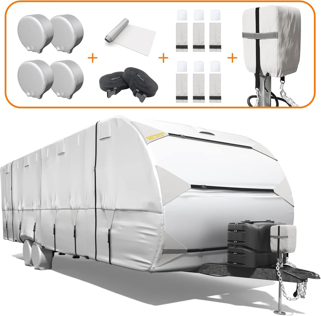 300D Anti-Tear Waterproof Windproof Anti-UV RV Trailer Cover E197501
