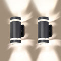 2 Pack Semi Cylinder Up and Down Lights Aluminum Waterproof Outdoor Wall Lamps Y8224