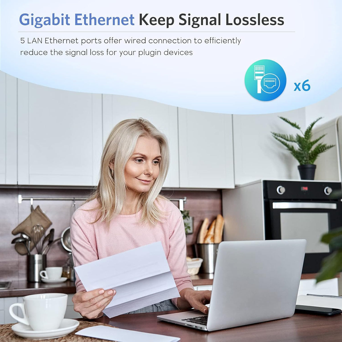 3 Pack Mesh WiFi System, 1200Mbps, Gigabit Ports C3859