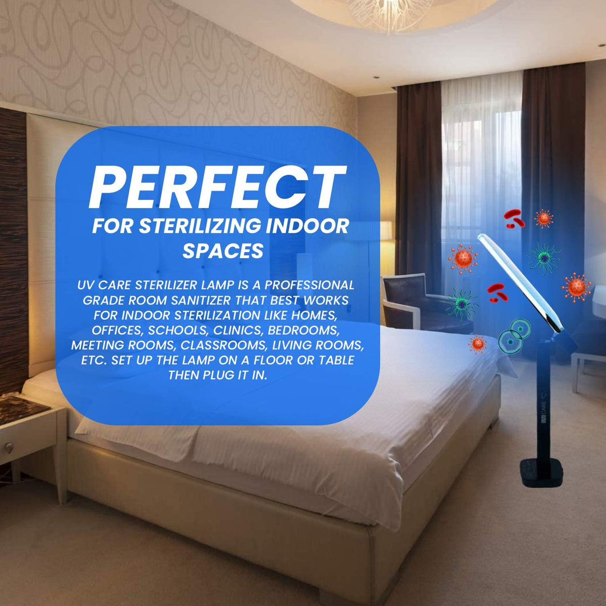 UV-C Sanitizer Lamp with Remote Timer B77892