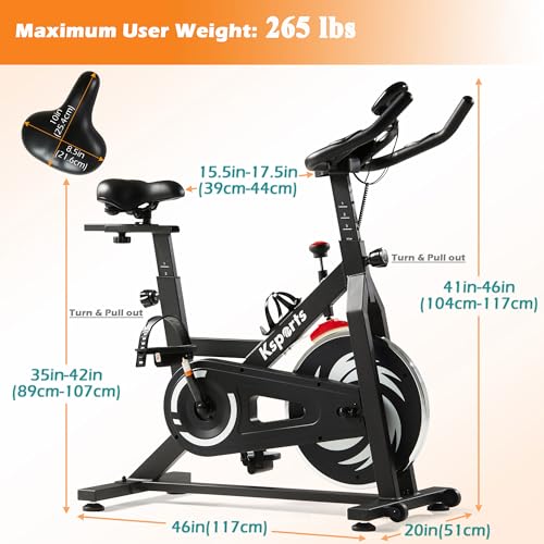 Black Magnetic Resistance Adjustable Stationary Bike with LCD Screen Z32983