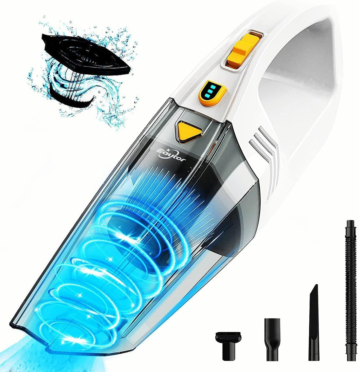 Cordless Handheld Vacuum 120W 8000Pa Black Pack of 2 B904