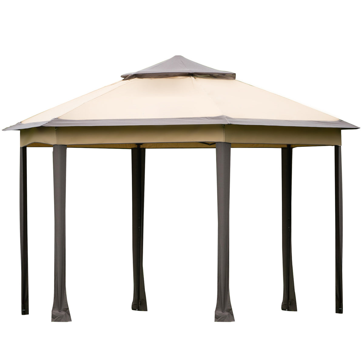 13x13FT Outdoor Gazebo with Mosquito Netting Sidewalls U42683