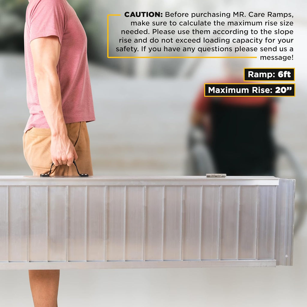 Portable Lightweight Foldable Wheelchair Ramp with Handle 6FT S65133