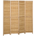 3 Panel 5.5' Tall Bamboo Folding Room Divider Y237366