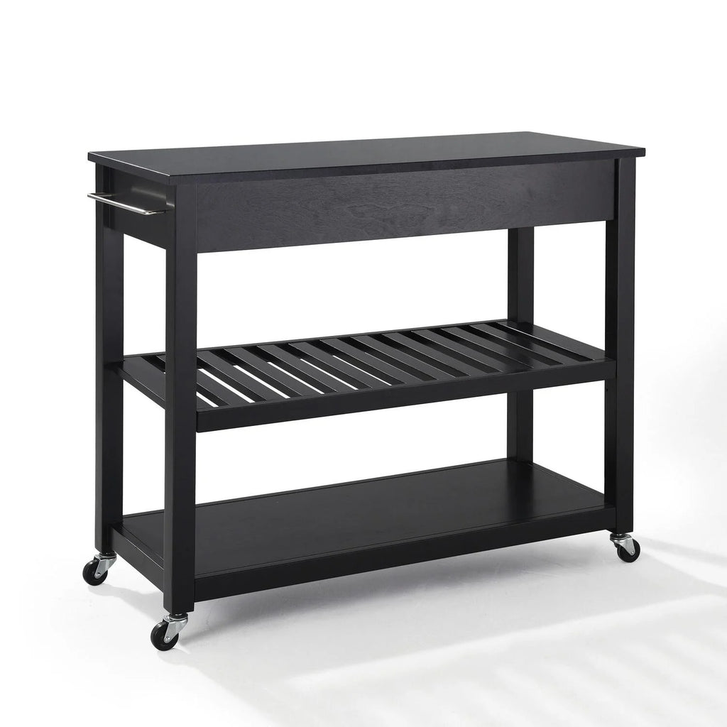Southwestern Style Granite Top Kitchen Prep Cart E16911