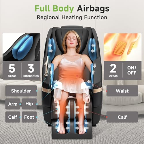 Full Body Zero Gravity Shiatsu Massage Chair Recliner with Heat and Foot Massage G333