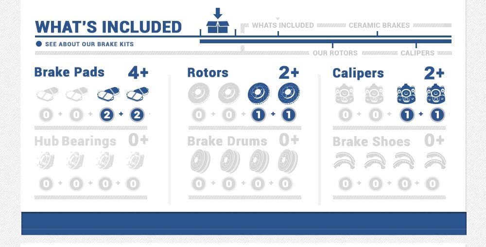 Rear Performance Brake Calipers with Ceramic Pads and Rotors T263