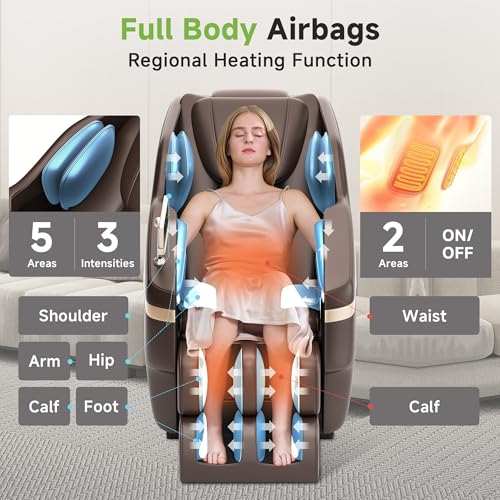Full Body Zero Gravity Shiatsu Massage Chair Recliner with Heat and Foot Massage G333