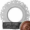 Hand-Painted Copper Penny Ceiling Medallion F6174